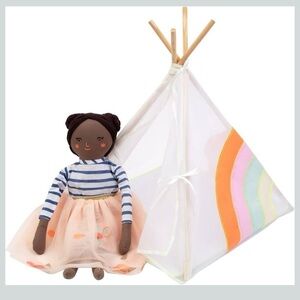 Meri Meri Rainbow 🌈 Kids Teepee Tent New In Box Opened to Take Photos. Super Fun
